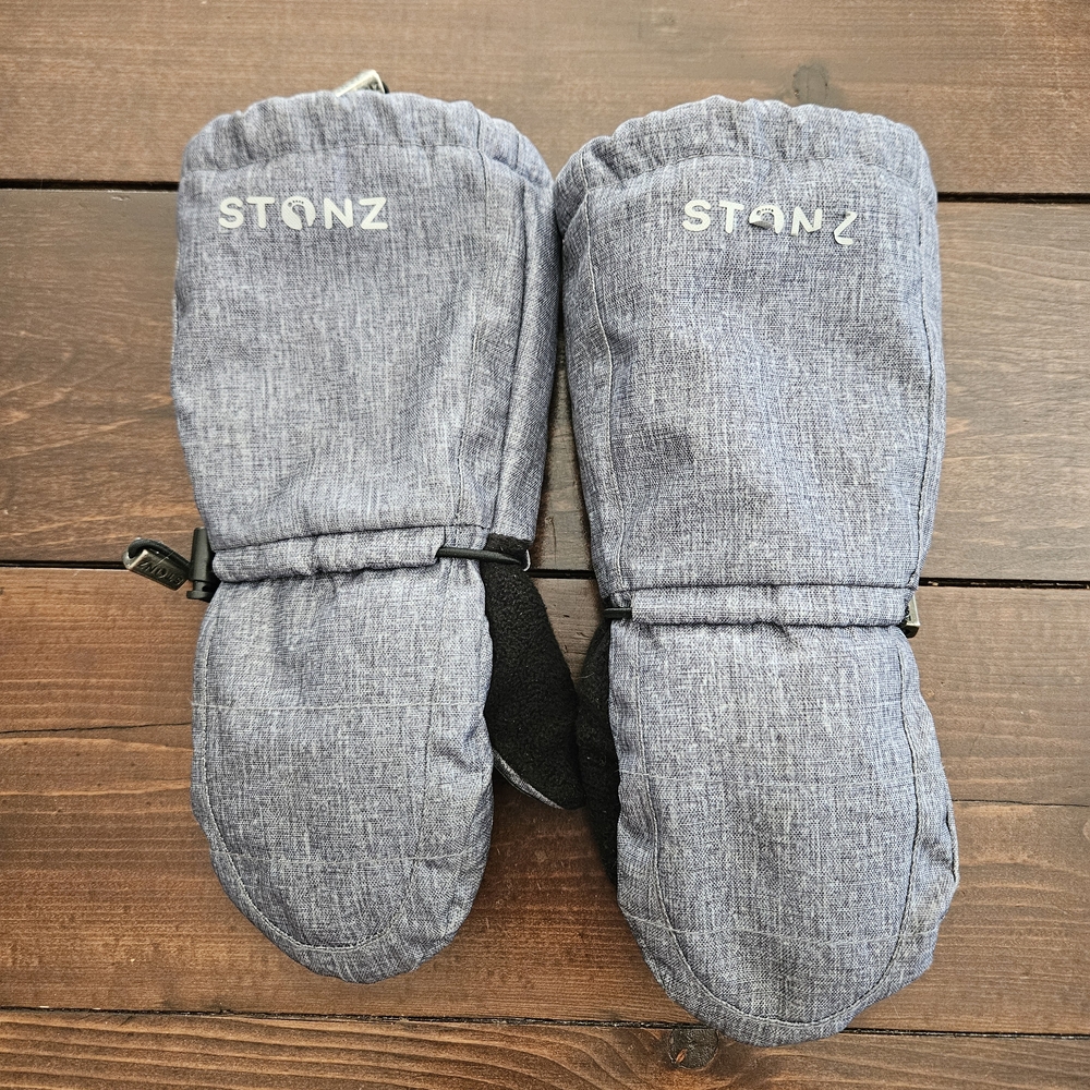 Stonz Heather Grey/Black 2-4 Years Toddler Adjustable Mittens Elbow‎ High 10"